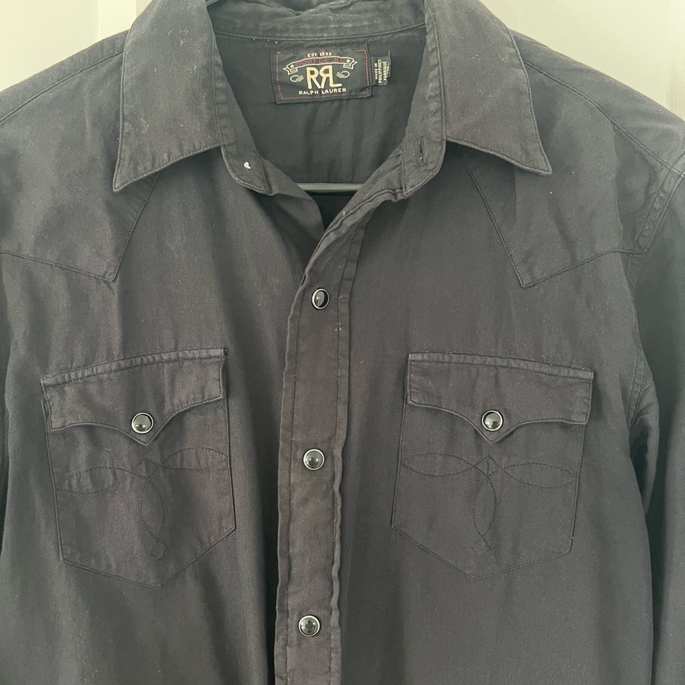 Ralph Lauren Double RL Men's Dark Gray Button Down Shirt